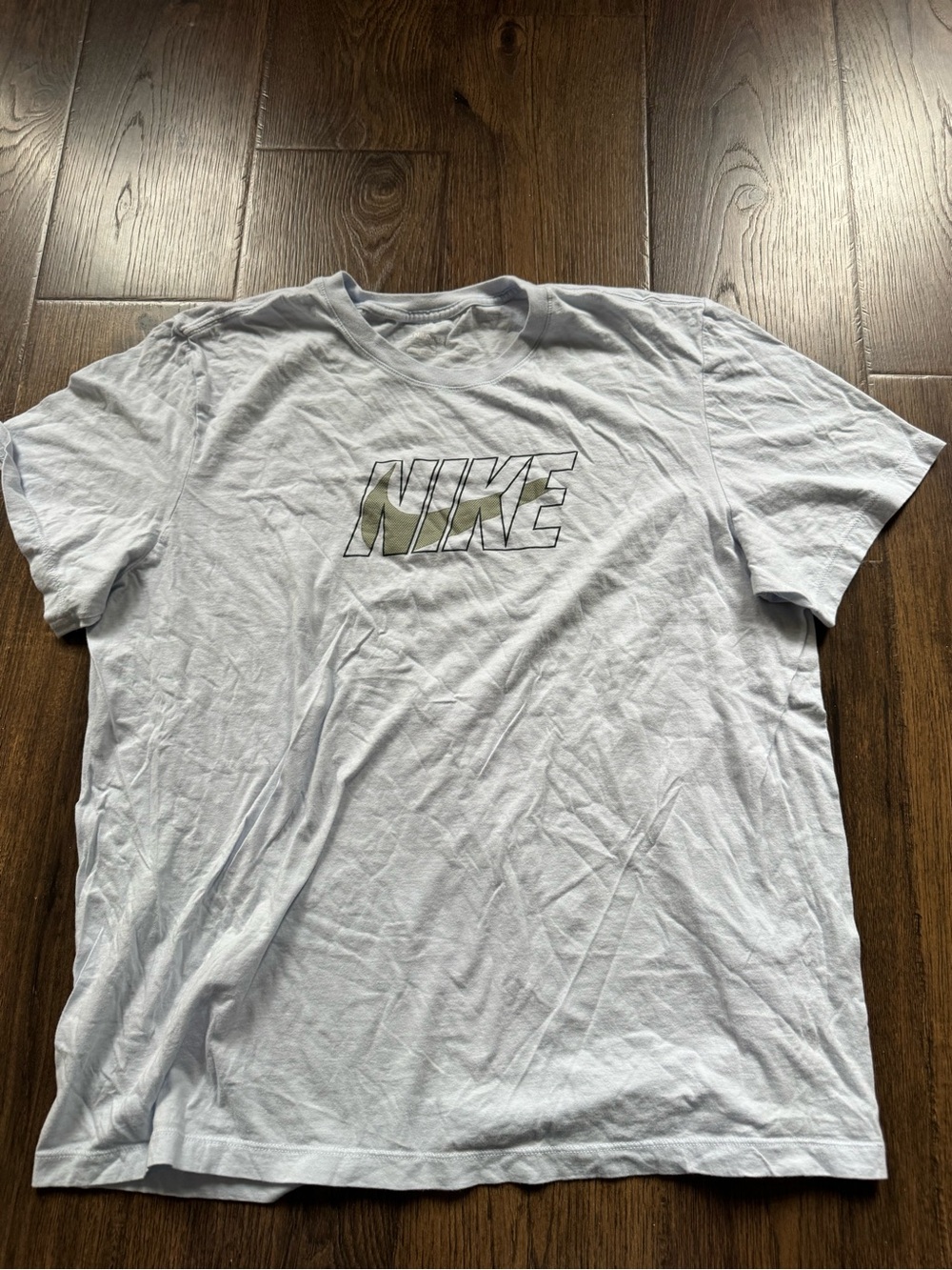 Nike Men’s Pale Blue Graphic Logo Short Sleeve Tee